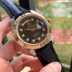 Replica Rolex Day-Date 40 Watch Black Diamond